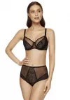 Biustonosz miękki koronkowy Gorteks Gabi B2 Plus Size czarny