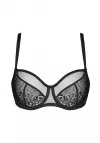 Biustonosz miękki koronkowy Gorteks Gabi B2 Plus Size czarny