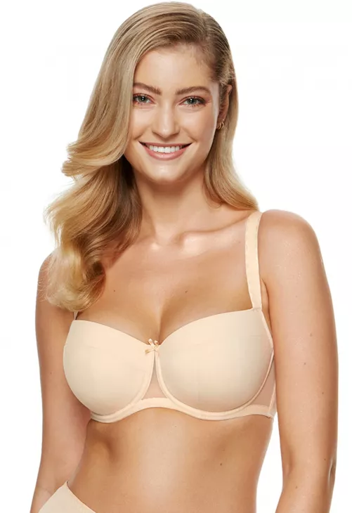 Biustonosz usztywniany gładki Gorteks Zara beżowy