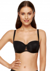 Gorteks Zara Biustonosz Usztywniany Gładki Czarny