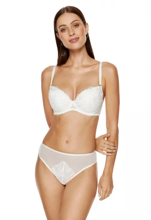 Gorteks Cherie Stringi Brazyliany Kremowe