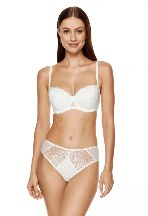 Gorteks Cherie Figi Z Haftem Kremowe