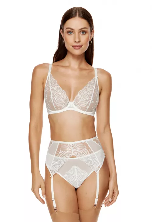 Gorteks Cherie Pas Do Pończoch Ślubny Kremowy