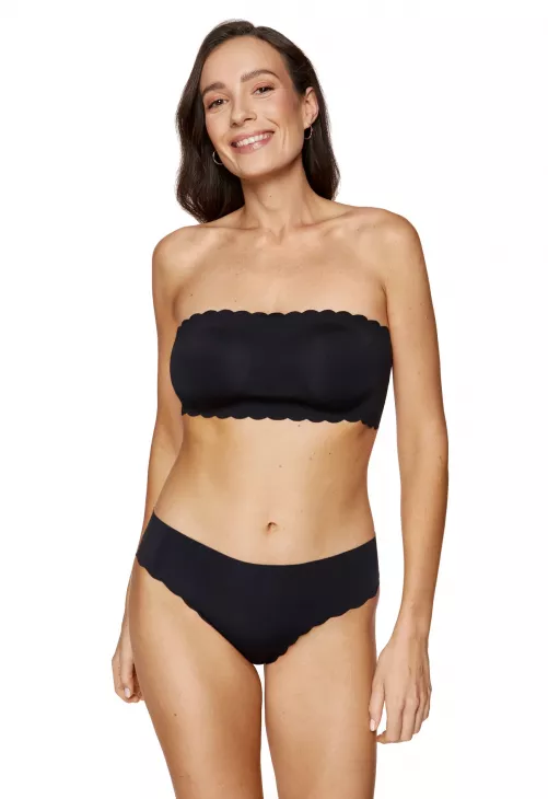 Biustonosz miękki bez ramiączek Gorteks Lucky Top Czarny