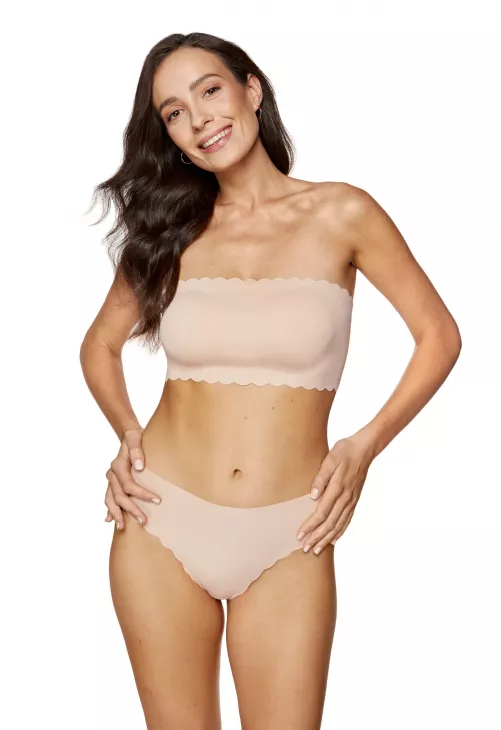 Biustonosz miękki bez ramiączek Gorteks Lucky Top Beżowy