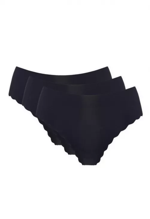 Gorteks Lucky Majtki Bezszwowe Z Ozdobną Krawędzią Trójpak