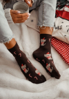 Milena Skarpetki Damskie Świąteczne Kotek 1283.037