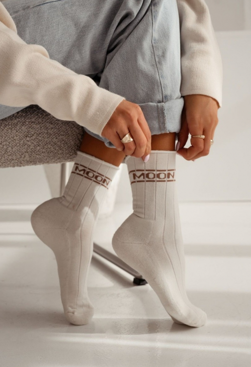 Milena Skarpetki Damskie Półfrotte Unique Bezuciskowe Moon 0071.009