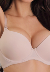 Biustonosz push-up gładki Lupoline 139 Beżowy