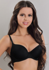 Biustonosz push-up gładki Lupoline 139 czarny