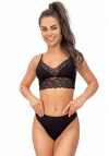 Biustonosz miękki koronkowy Donna Top 244 Czarny