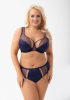 Biustonosz miękki Gorsenia Luisse K441/1 granatowy soft | duży biust