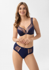Biustonosz miękki Gorsenia Luisse K441/1 granatowy soft | duży biust