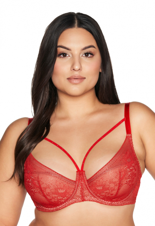 Biustonosz półusztywniany Ava 2127 Czerwony