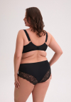Biustonosz półusztywniany Gaia Sandy 594 czarny koronkowy Maxi | duży biust