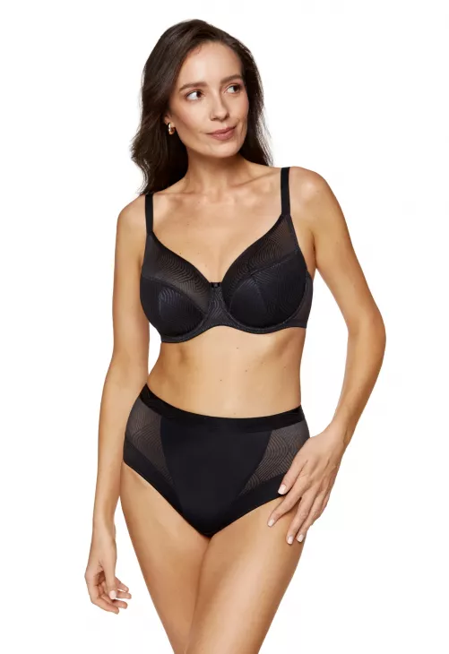 Gorteks Laurel Biustonosz Półusztywniany Z Geometrycznym Wzorem