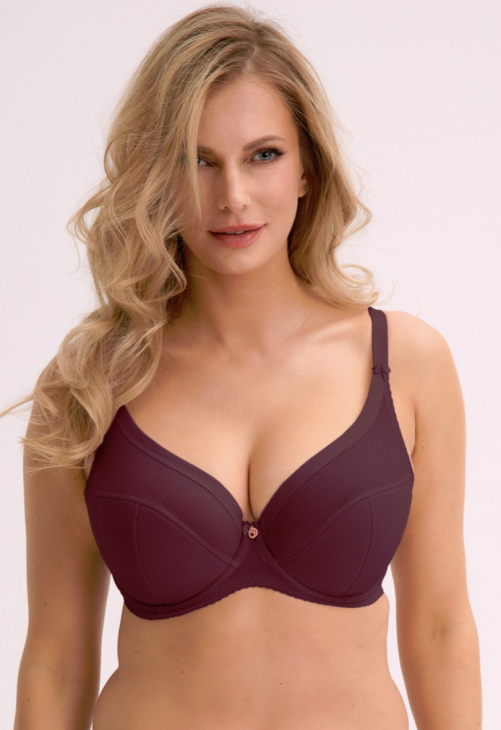 Biustonosz półusztywniany Gaia Sonia 1058 Wino