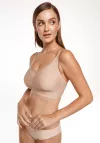 Biustonosz miękki bez fiszbin Gorteks Misty B2 Plus Size gładki beżowy