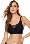 Biustonosz miękki bez fiszbin Gorteks Misty Plus Size czarny