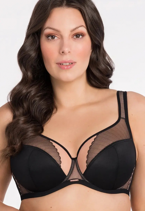 Biustonosz miękki Gorsenia Luisse K441/1 czarny soft | duży biust