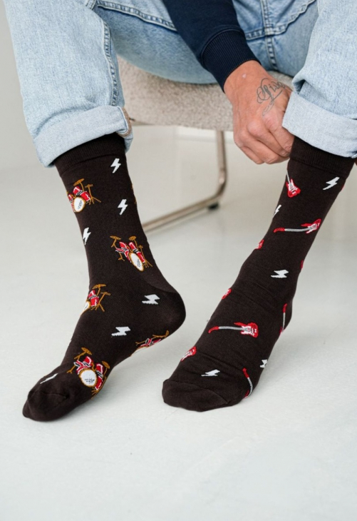 Milena Skarpetki Męskie Gitary I Perkusje 0125.080