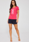 Piżama damska bawełniana Cornette Gummy Queen 628/333 | krótki rękaw, szorty