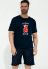 Piżama męska bawełniana Cornette Gummy King 326/205 | krótki rękaw, szorty