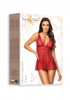 Koszulka z majteczkami Beauty Night Milana | Babydoll Cherry z chokerem