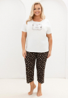 Piżama damska bawełniana Regina 733 W/26 Big | krótki rękaw, spodnie 3/4