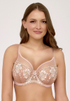 Biustonosz miękki Ava 2246 Rosegold Maxi | transparentny, z haftem