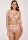 Biustonosz miękki Ava 2246 Rosegold Maxi | transparentny, z haftem