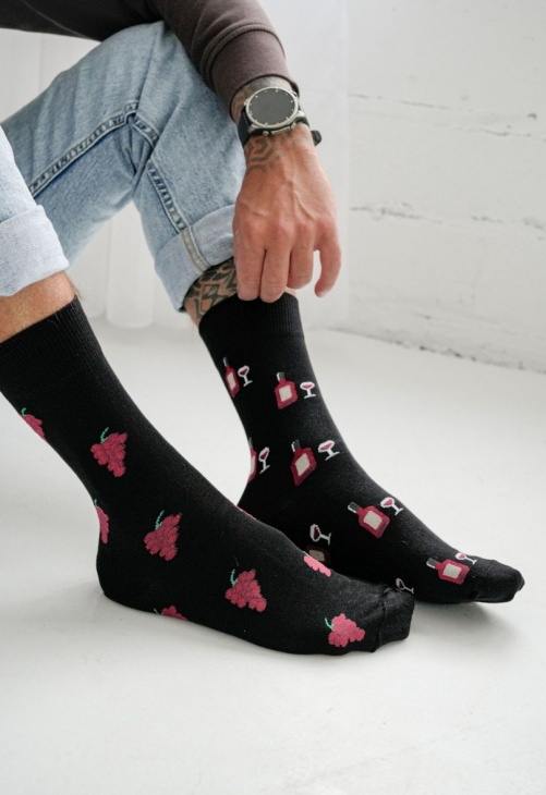 Milena Skarpetki Męskie Wino (Dwie Rżne) 0125.137