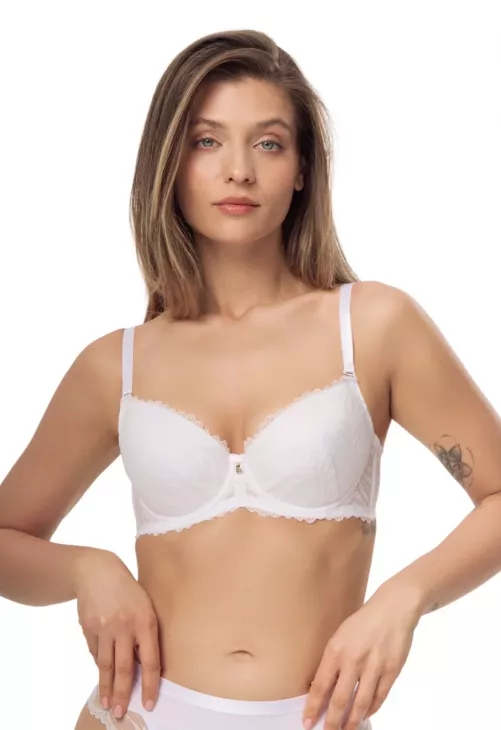 Biustonosz push-up Mefemi By Nipplex Petra biały