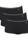 Sloggi Figi Sloggi Go Crush Short 3Pack Czarne