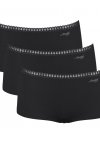 Sloggi Figi Sloggi Go Crush Short 3Pack Czarne