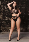 Le Désir Carpo XLVI - Two Piece with Turtleneck,Crop Top and Pantie - Plus Size