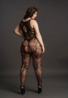 Le Désir Criss Cross Neck Bodystocking - Plus Size