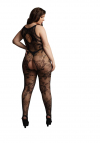 Le Désir Criss Cross Neck Bodystocking - Plus Size