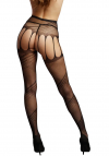 Le Désir Crotchless Cut-Out Pantyhose - One Size