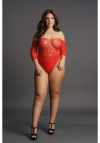 Le Désir Crotchless Rhinestone Teddy - Plus Size