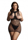 Le Désir Duo Net Open Cup Mini Dress - Plus Size