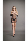 Le Désir Duo Net Sleeved Mini Dress - One Size