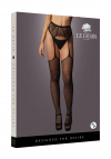 Le Désir Fishnet and Lace Garterbelt Stockings - One Size