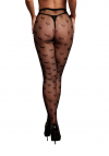 Le Désir Heart Patterned Tights - One Size - Black