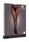 Le Désir Heart Patterned Tights - One Size - Black