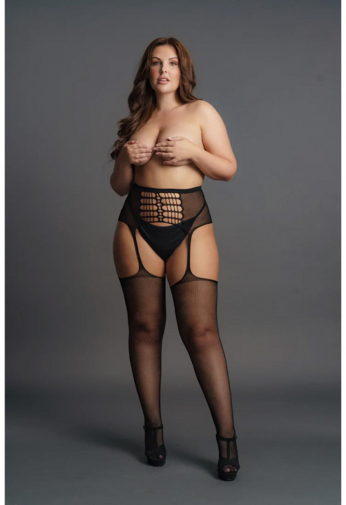 Le Désir High-Waist Garterbelt Stockings - Plus Size