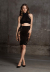 Le Désir Kala XXXVII - Two Piece with Turtleneck,Crop Top and Skirt - One Size