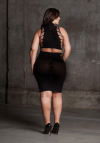 Le Désir Kala XXXVII - Two Piece with Turtleneck,Crop Top and Skirt - Plus Size