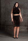 Le Désir Kala XXXVII - Two Piece with Turtleneck,Crop Top and Skirt - Plus Size