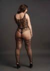 Le Désir Lace and Fishnet Bodystocking - Plus Size